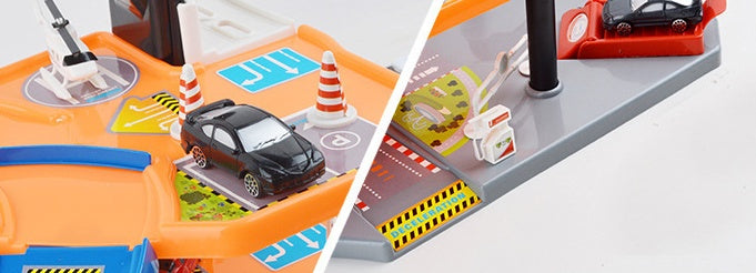 5-Level Spiral Parking Garage Toy – Car Elevator & Race Track Set for Kids