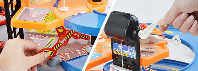 5-Level Spiral Parking Garage Toy – Car Elevator & Race Track Set for Kids